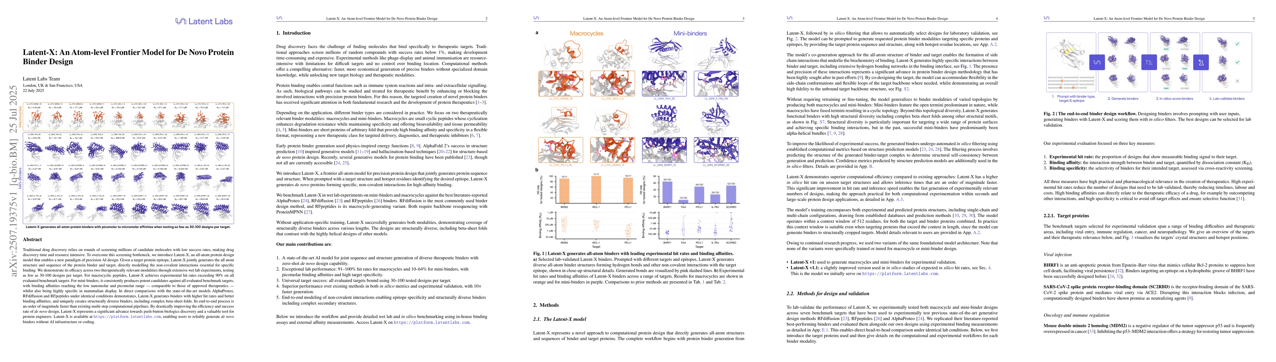 Thumbnail for Latent-X: An Atom-level Frontier Model for De Novo Protein Binder Design