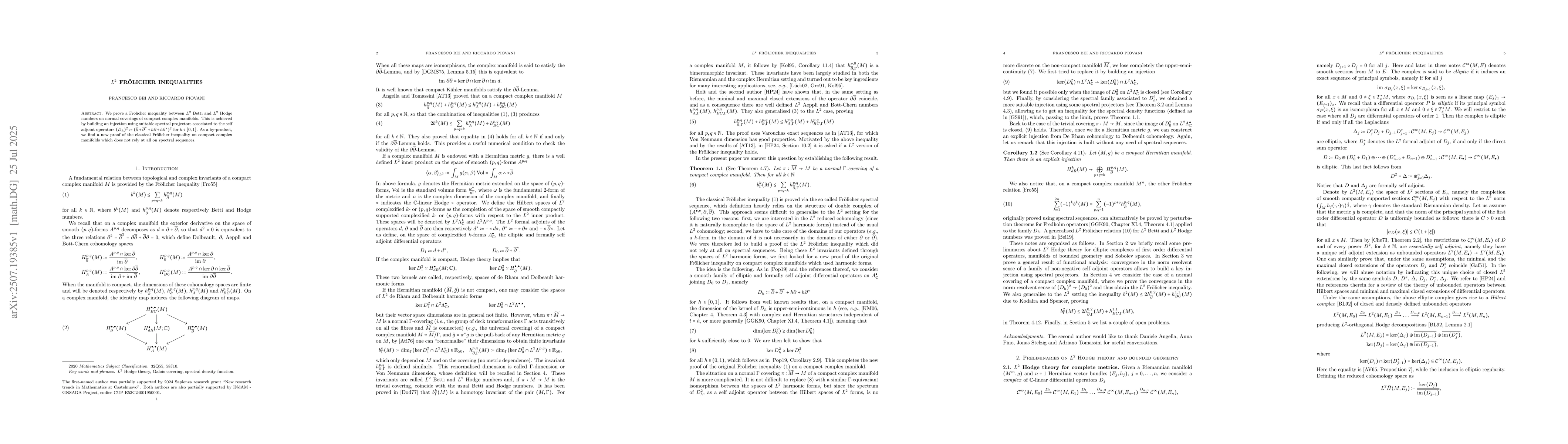 Thumbnail for $L^2$ Frölicher inequalities