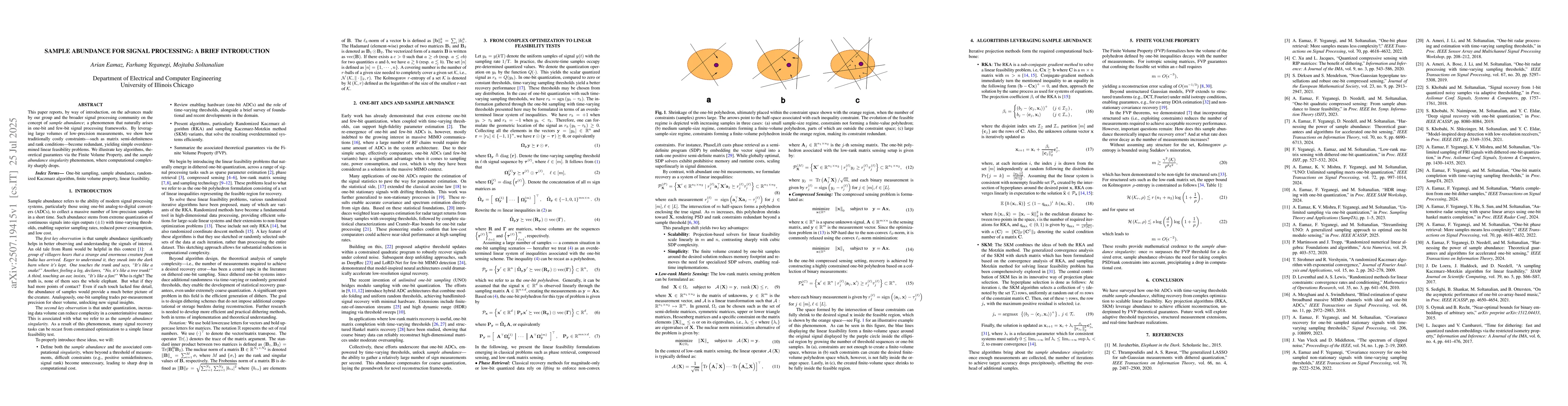 Thumbnail for Sample Abundance for Signal Processing: A Brief Introduction