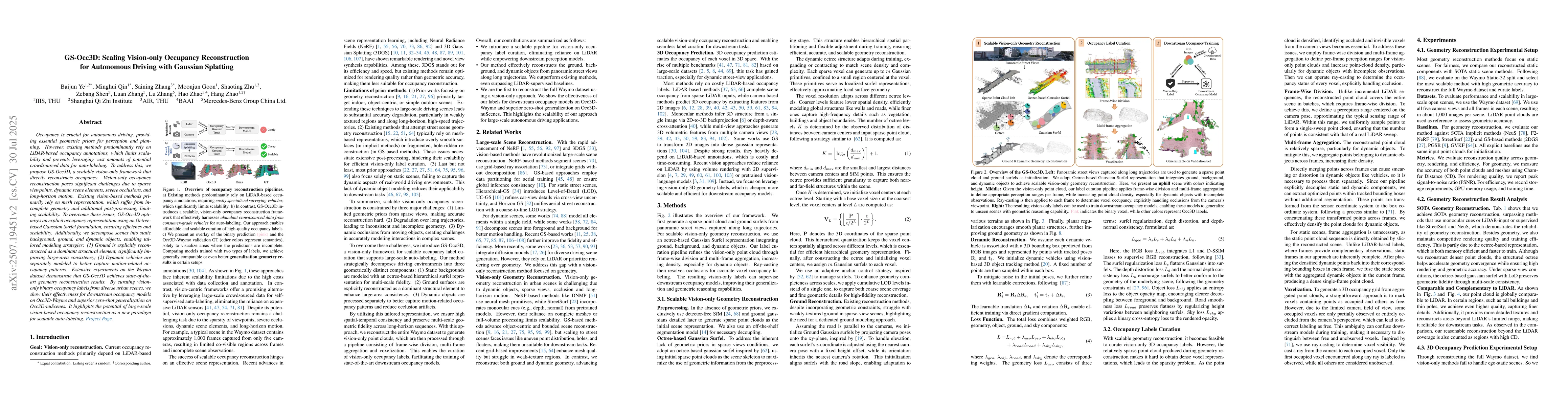 Thumbnail for GS-Occ3D: Scaling Vision-only Occupancy Reconstruction for Autonomous
  Driving with Gaussian Splatting