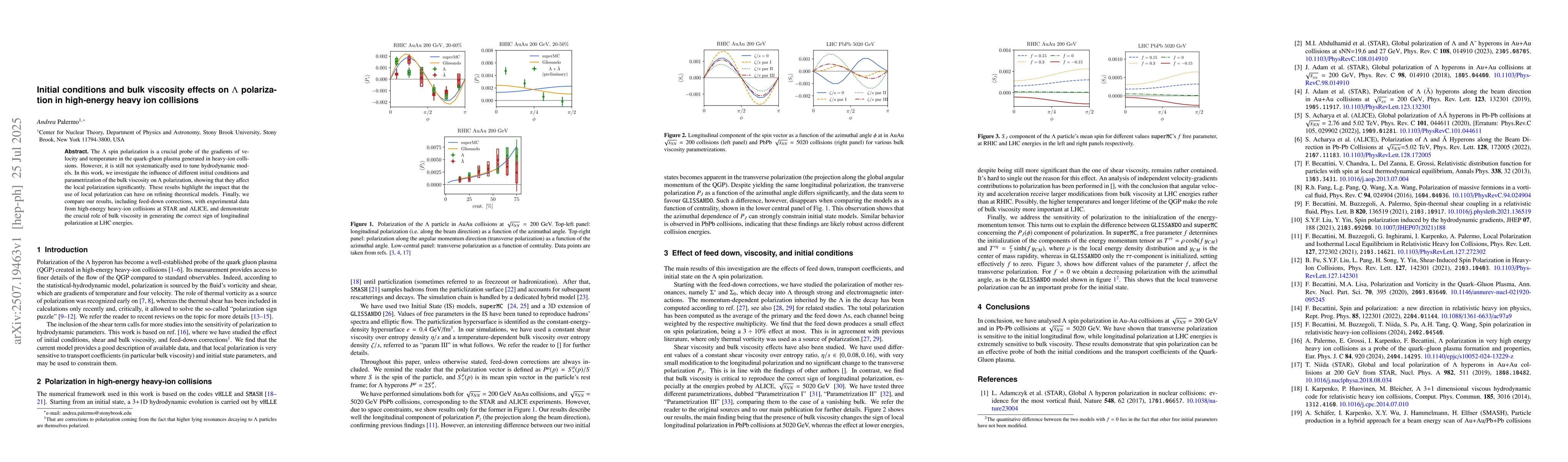 Thumbnail for Initial conditions and bulk viscosity effects on $Λ$ polarization
  in high-energy heavy ion collisions