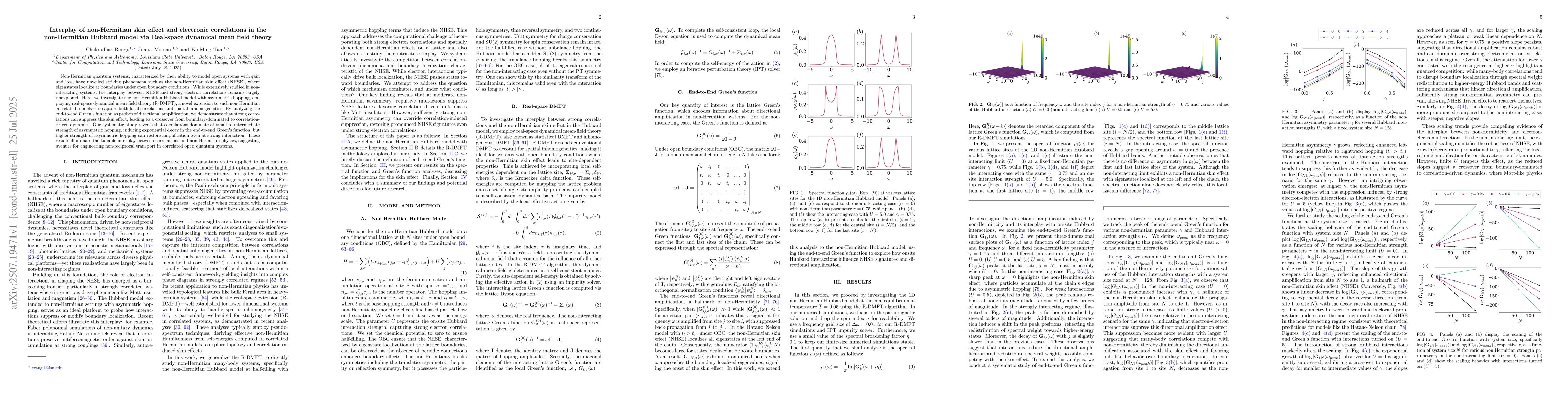 Thumbnail for Interplay of non-Hermitian skin effect and electronic correlations in
  the non-Hermitian Hubbard model via Real-space dynamical mean field theory