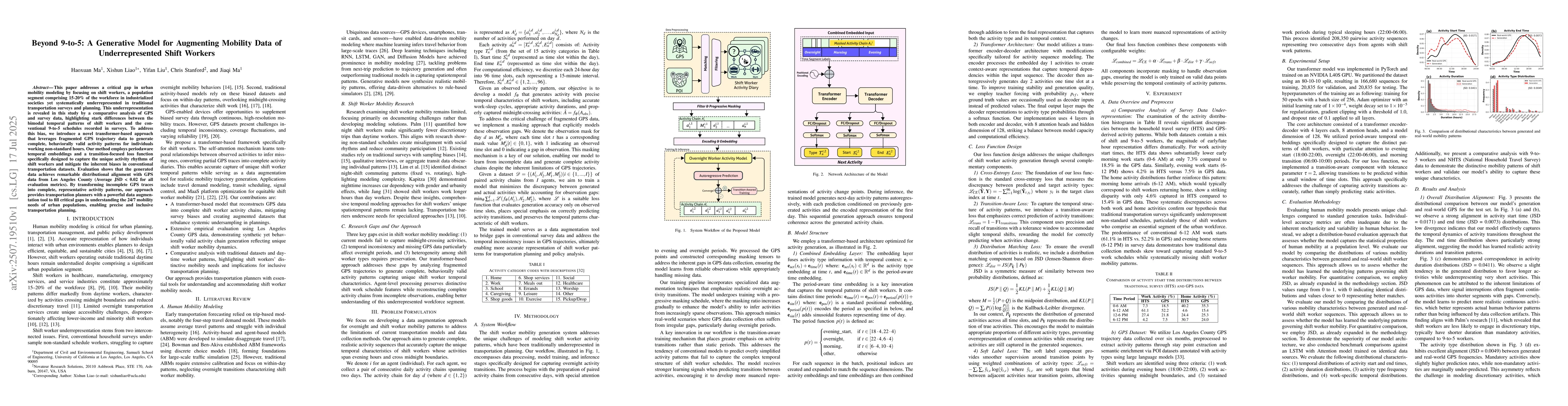 Thumbnail for Beyond 9-to-5: A Generative Model for Augmenting Mobility Data of
  Underrepresented Shift Workers