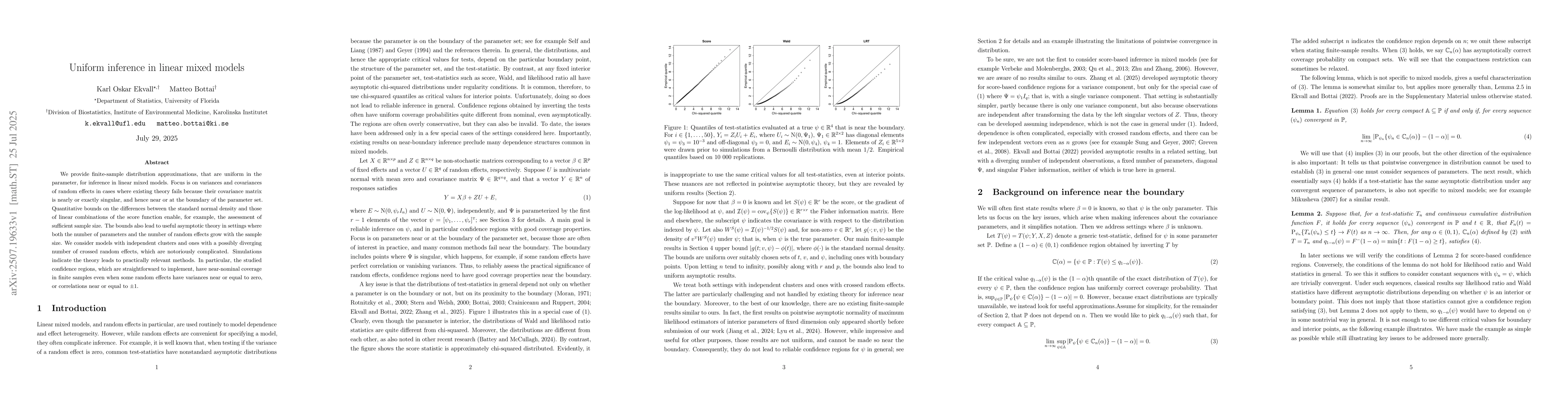 Thumbnail for Uniform inference in linear mixed models