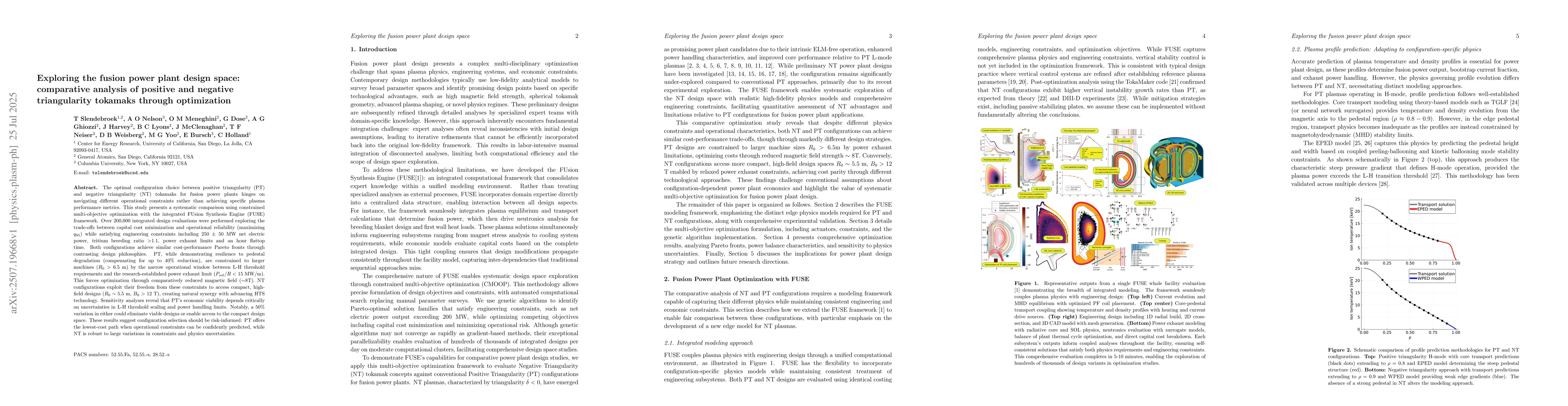 Thumbnail for Exploring the fusion power plant design space: comparative analysis of
  positive and negative triangularity tokamaks through optimization