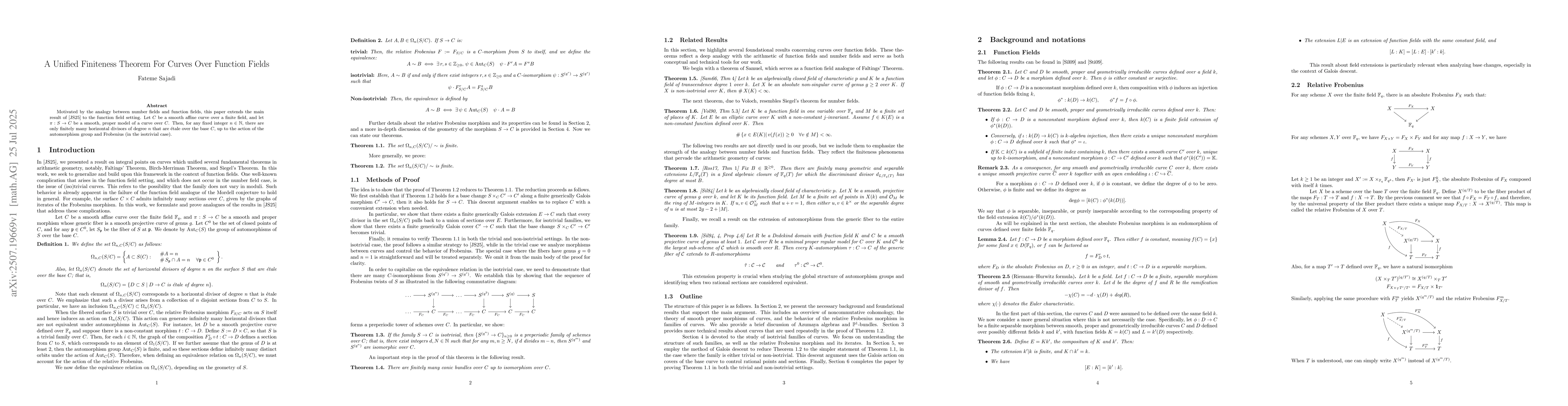 Thumbnail for A Unified Finiteness Theorem For Curves Over Function Fields