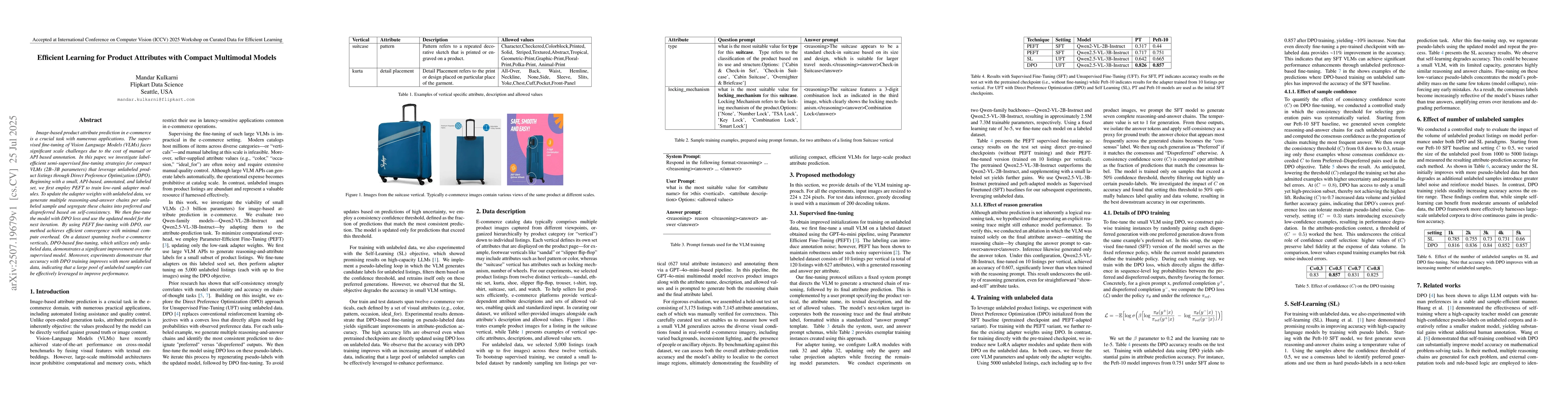 Thumbnail for Efficient Learning for Product Attributes with Compact Multimodal Models