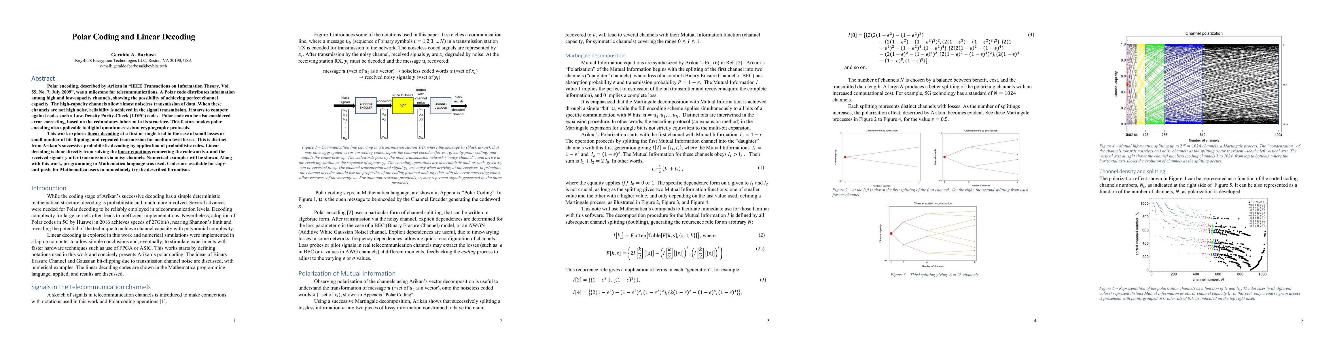 Thumbnail for Polar Coding and Linear Decoding