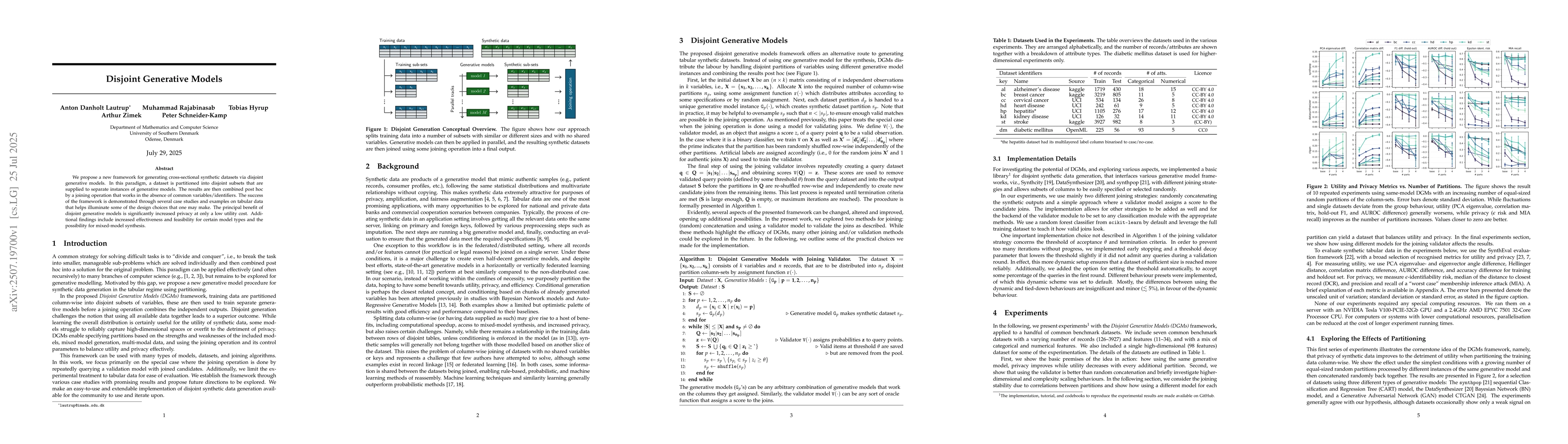 Thumbnail for Disjoint Generative Models