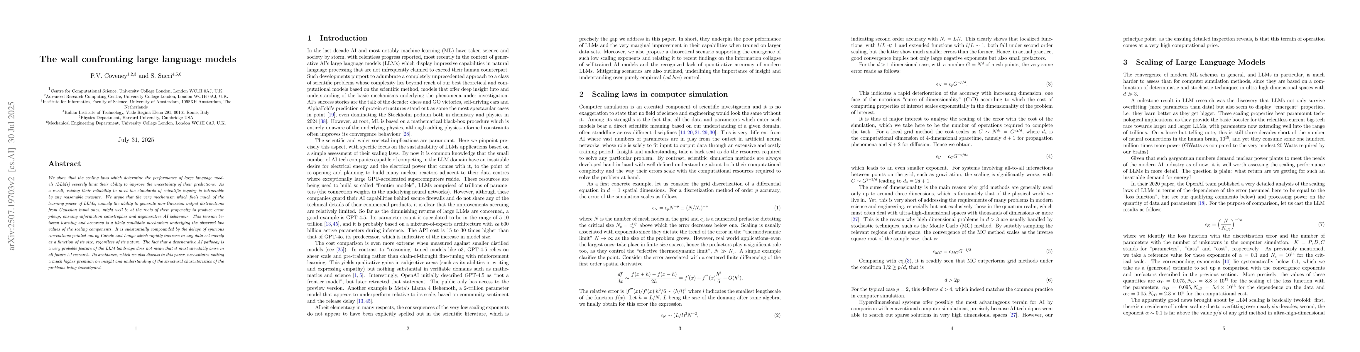 Thumbnail for The wall confronting large language models