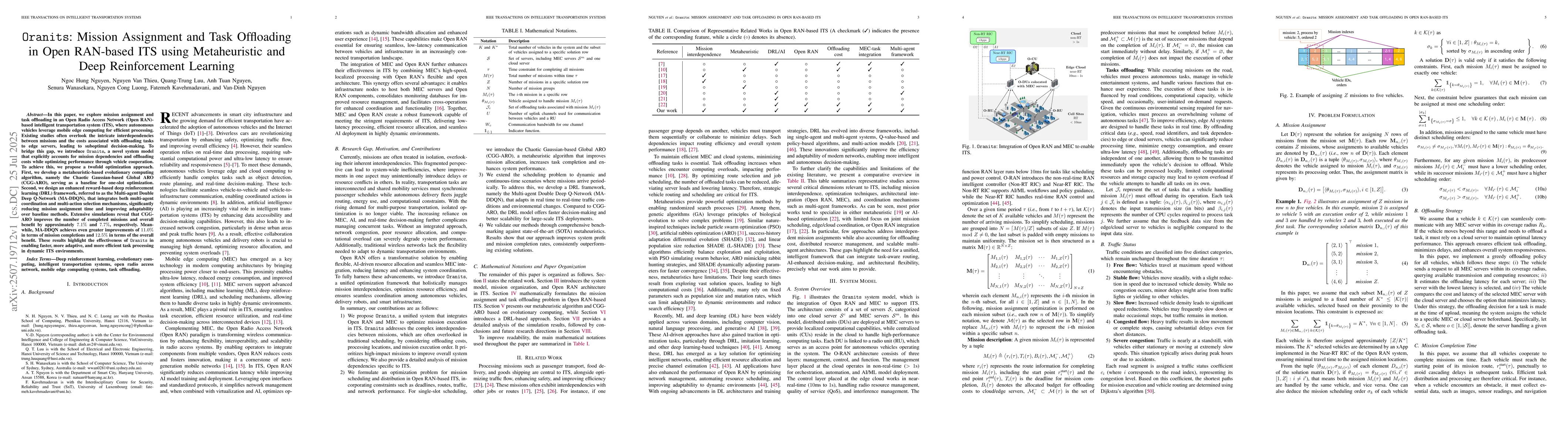 Thumbnail for Oranits: Mission Assignment and Task Offloading in Open RAN-based ITS
  using Metaheuristic and Deep Reinforcement Learning