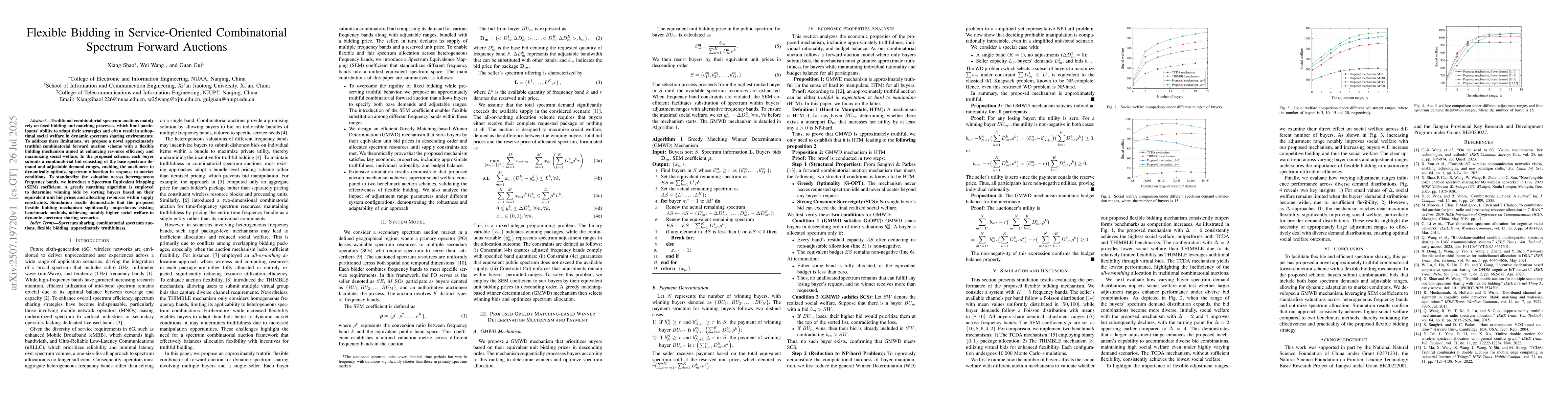 Thumbnail for Flexible Bidding in Service-Oriented Combinatorial Spectrum Forward
  Auctions
