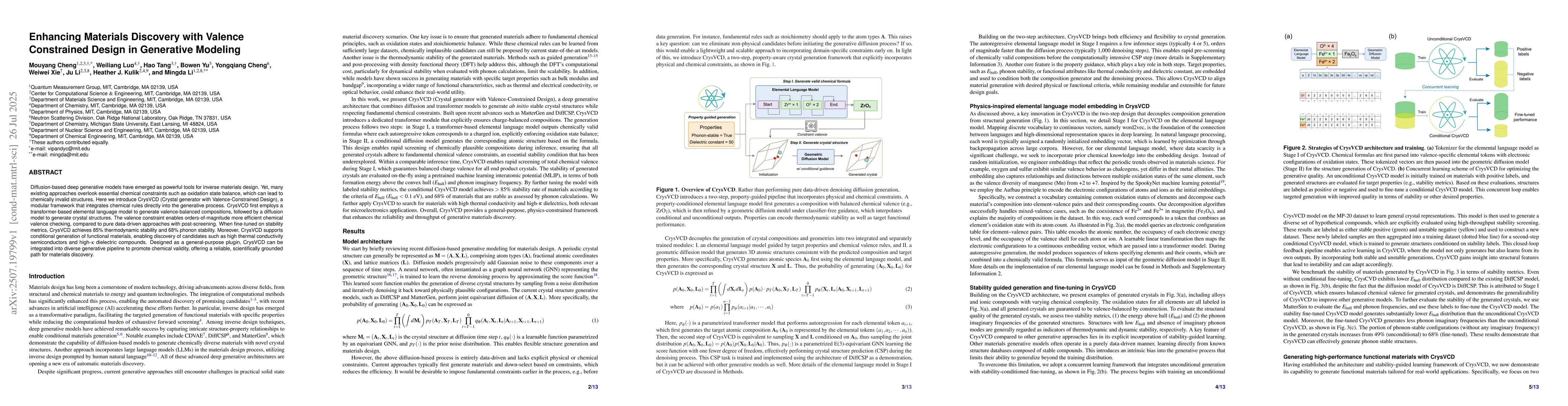 Thumbnail for Enhancing Materials Discovery with Valence Constrained Design in
  Generative Modeling