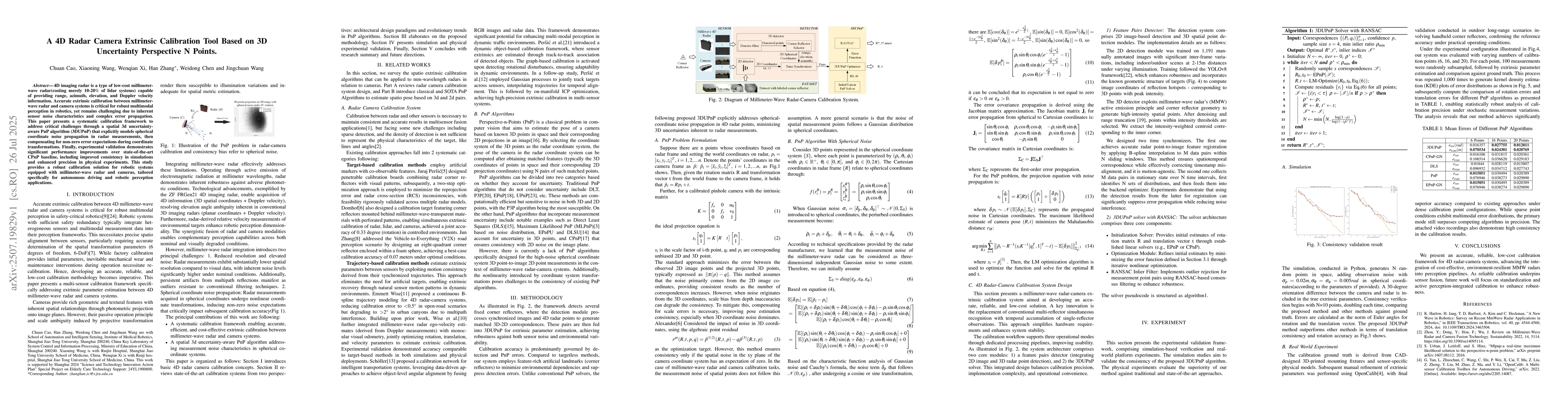 Thumbnail for A 4D Radar Camera Extrinsic Calibration Tool Based on 3D Uncertainty
  Perspective N Points
