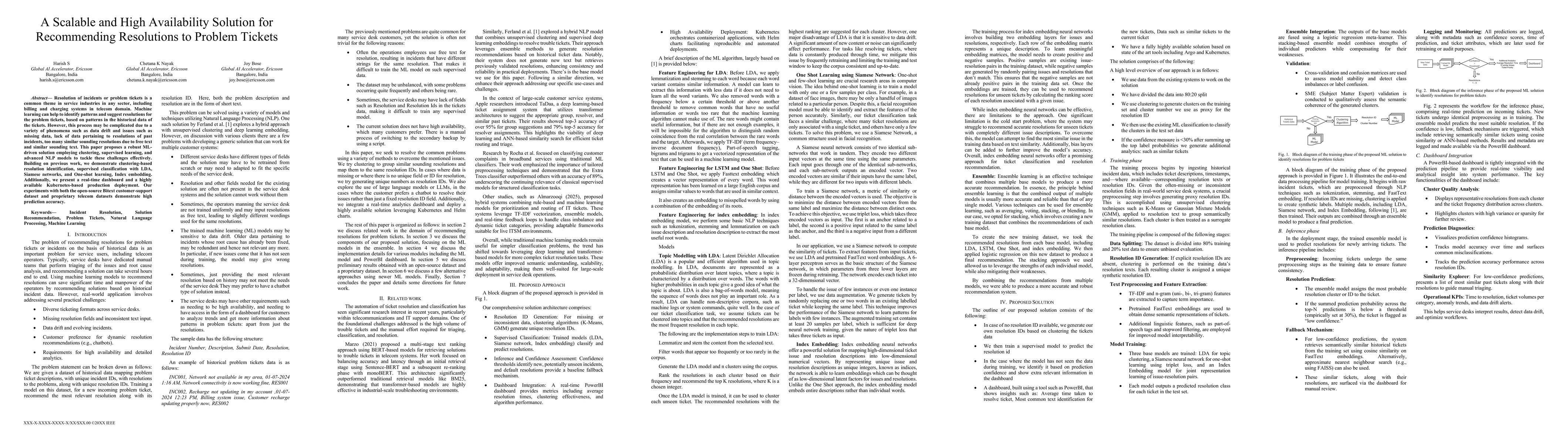 Thumbnail for A Scalable and High Availability Solution for Recommending Resolutions
  to Problem Tickets