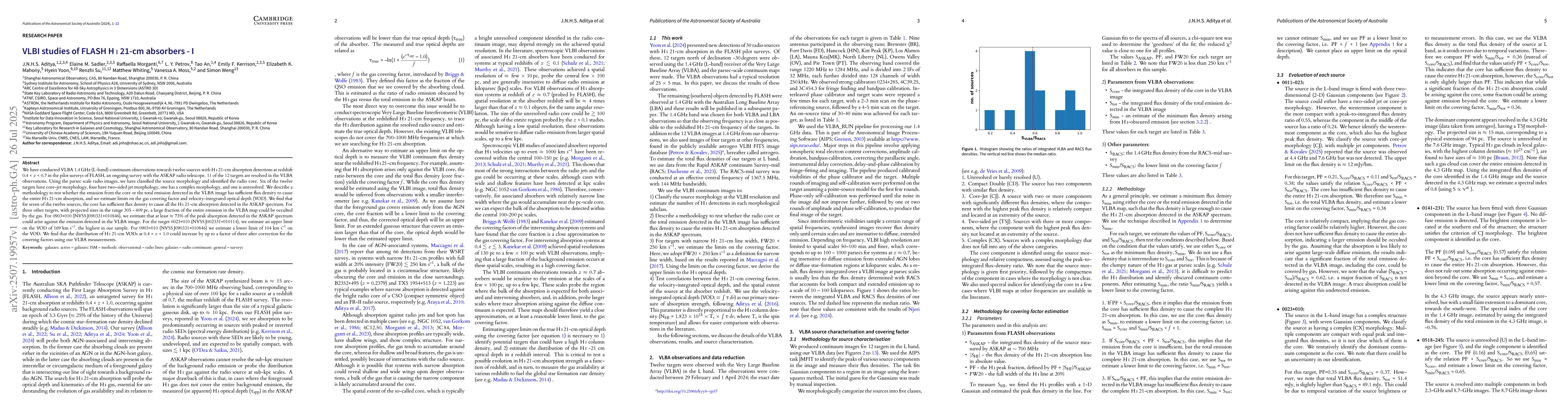 Thumbnail for VLBI studies of FLASH H I 21-cm absorbers -- I