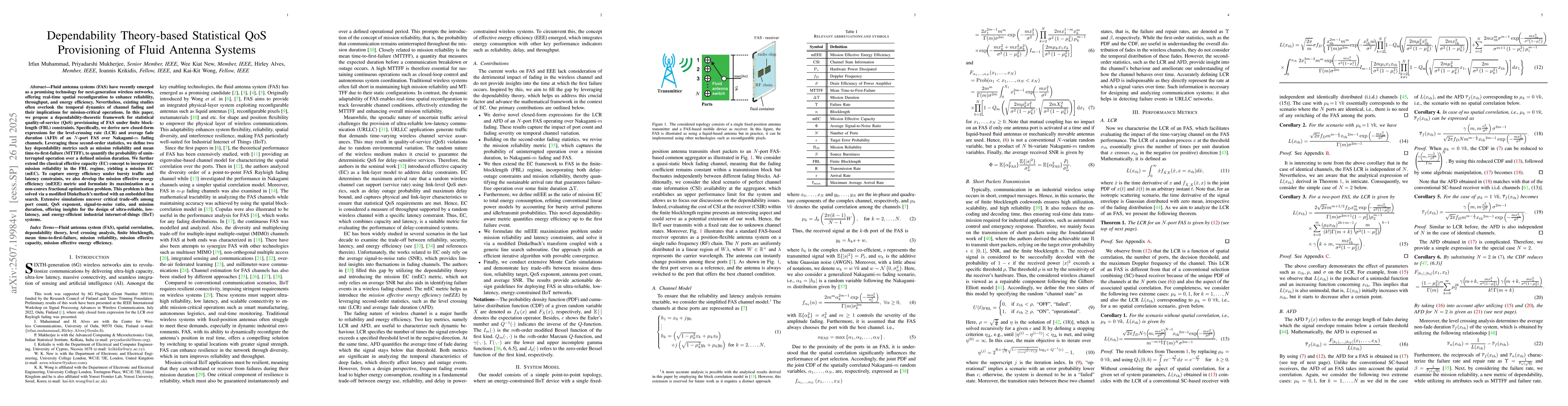 Thumbnail for Dependability Theory-based Statistical QoS Provisioning of Fluid Antenna
  Systems