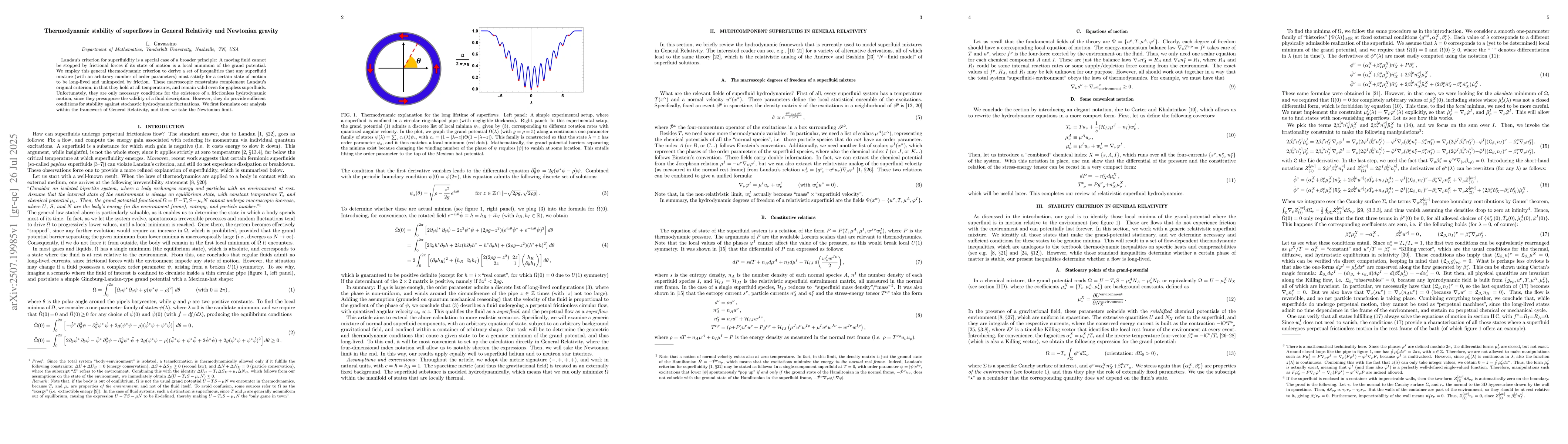 Thumbnail for Thermodynamic stability of superflows in General Relativity and
  Newtonian gravity