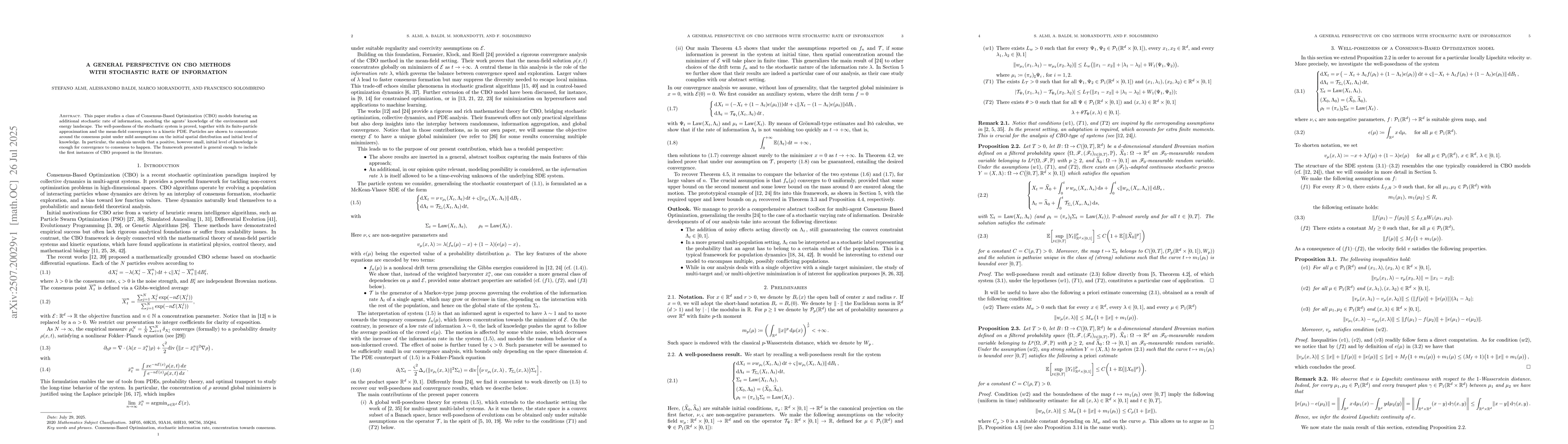 Thumbnail for A general perspective on CBO methods with stochastic rate of information