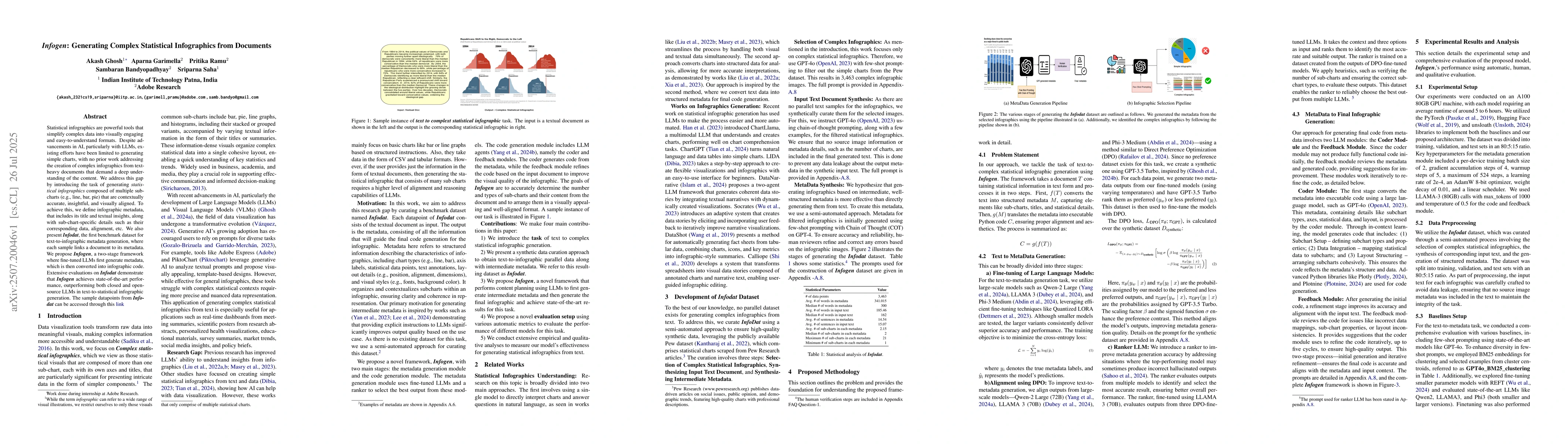 Thumbnail for Infogen: Generating Complex Statistical Infographics from Documents