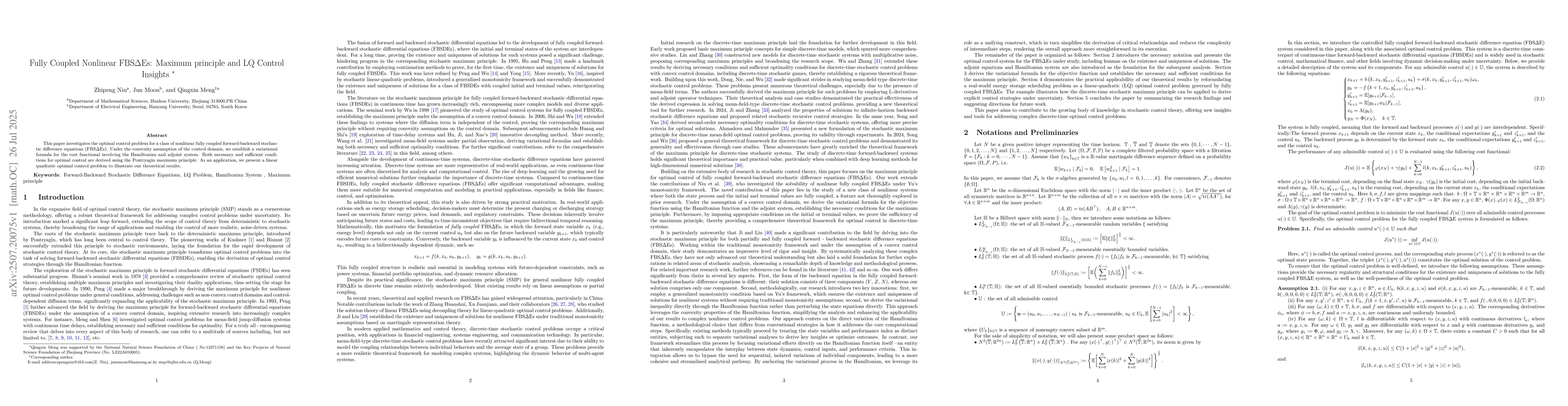 Thumbnail for Fully Coupled Nonlinear FBS$Δ$Es: Maximum principle and LQ Control
  Insights