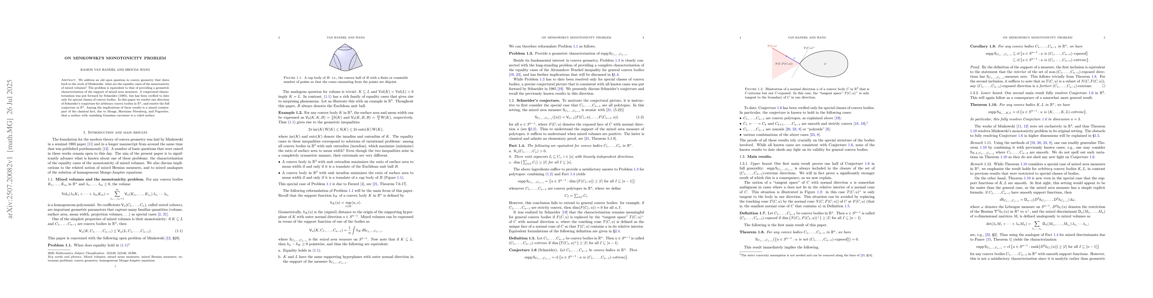 Thumbnail for On Minkowski's monotonicity problem