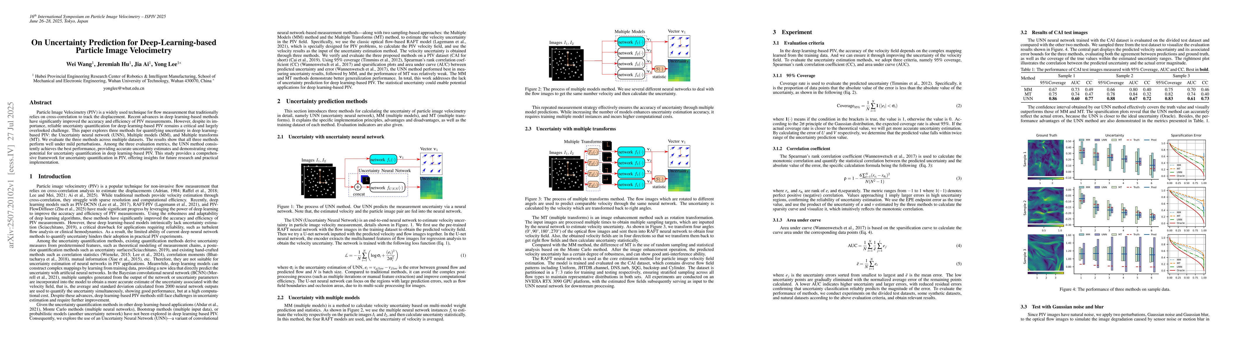 Thumbnail for On Uncertainty Prediction for Deep-Learning-based Particle Image
  Velocimetry