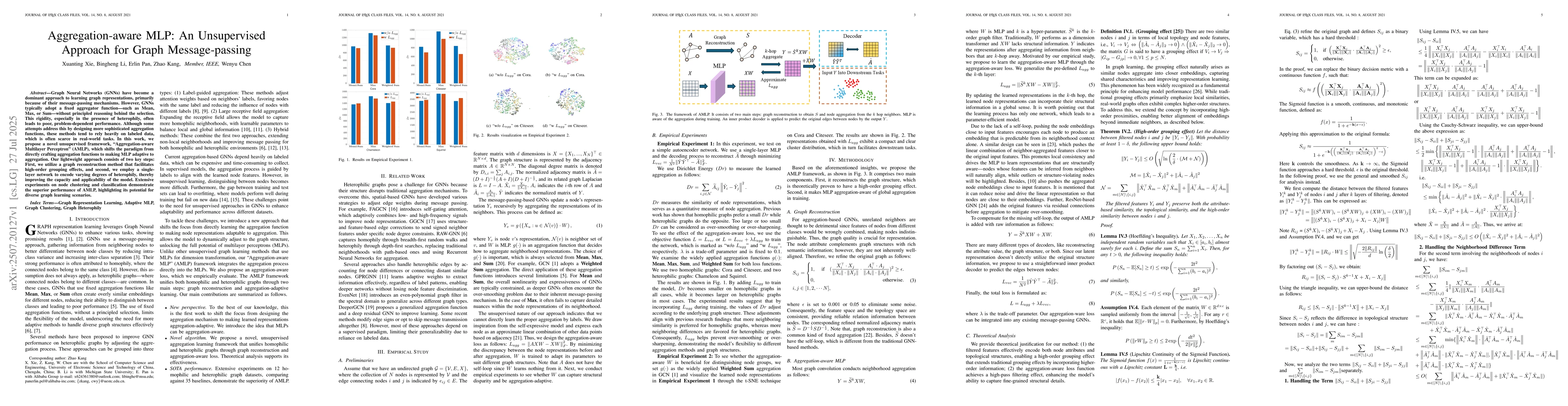 Thumbnail for Aggregation-aware MLP: An Unsupervised Approach for Graph
  Message-passing
