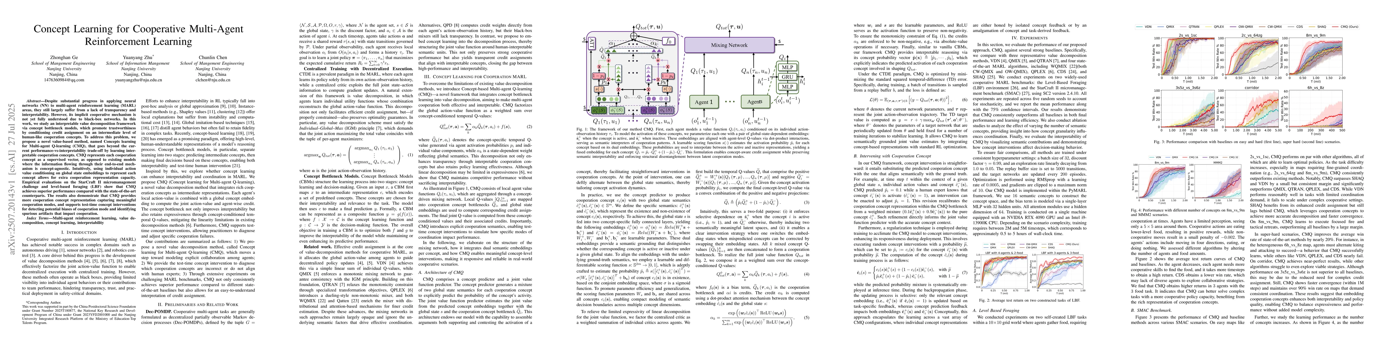 Thumbnail for Concept Learning for Cooperative Multi-Agent Reinforcement Learning