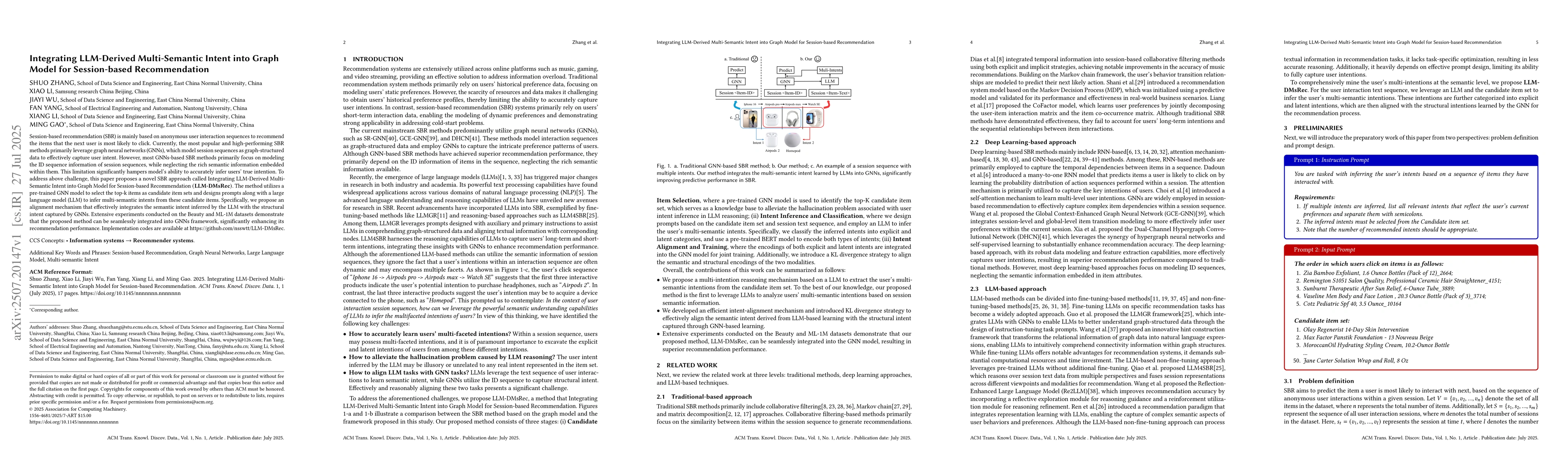 Thumbnail for Integrating LLM-Derived Multi-Semantic Intent into Graph Model for
  Session-based Recommendation
