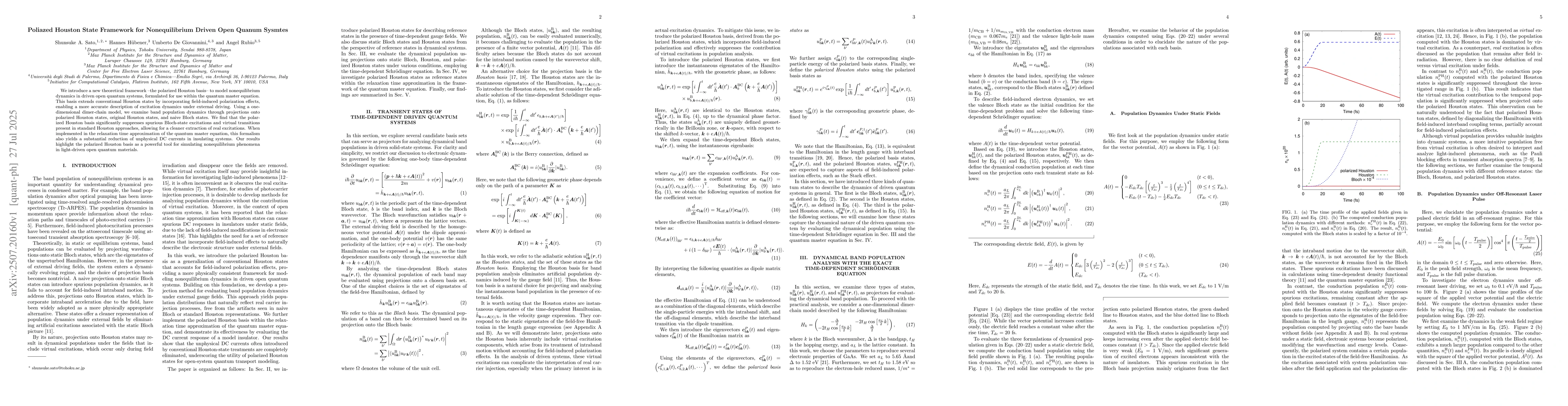 Thumbnail for Poliazed Houston State Framework for Nonequilibrium Driven Open Quanum
  Sysmtes