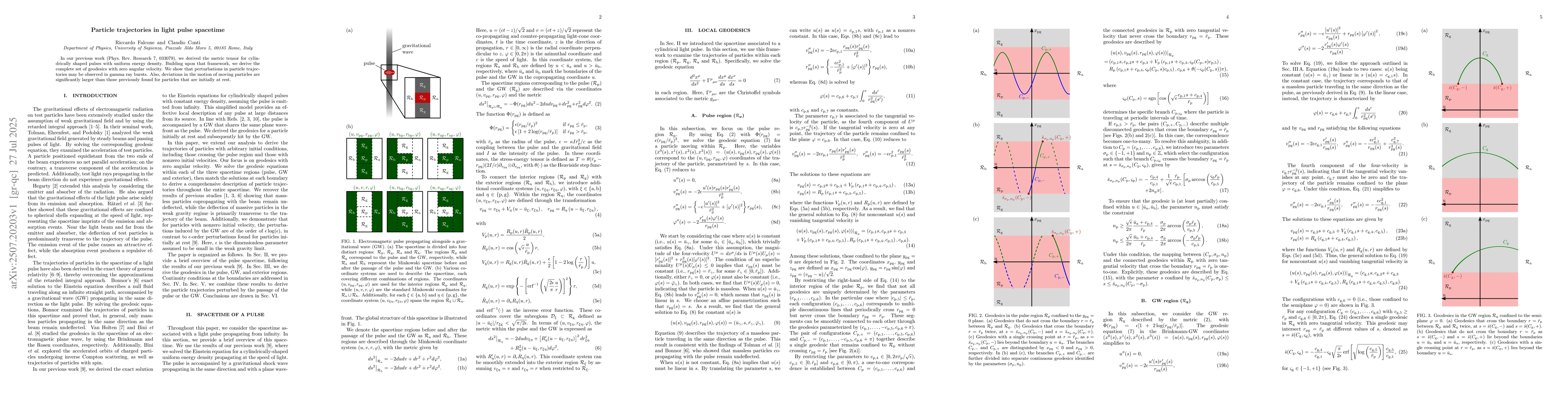 Thumbnail for Particle trajectories in light pulse spacetime
