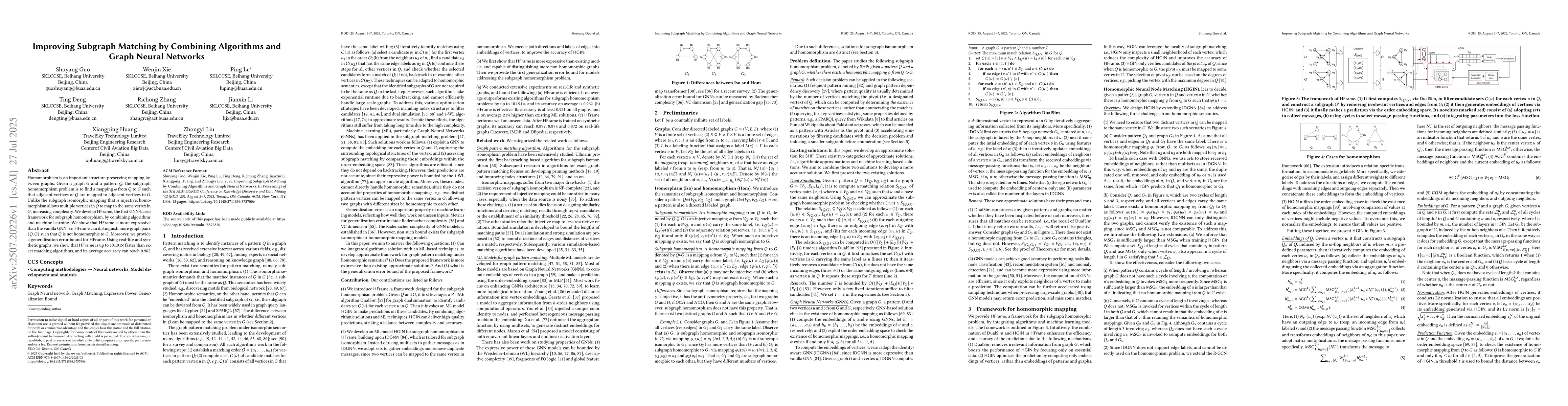 Thumbnail for Improving Subgraph Matching by Combining Algorithms and Graph Neural
  Networks