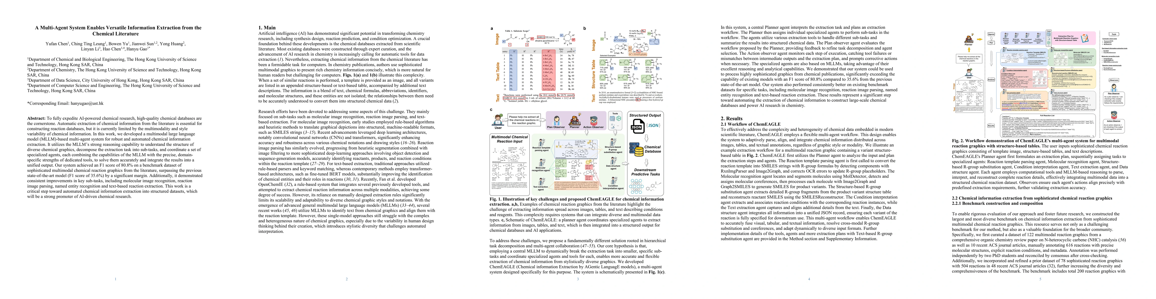 Thumbnail for A Multi-Agent System Enables Versatile Information Extraction from the
  Chemical Literature