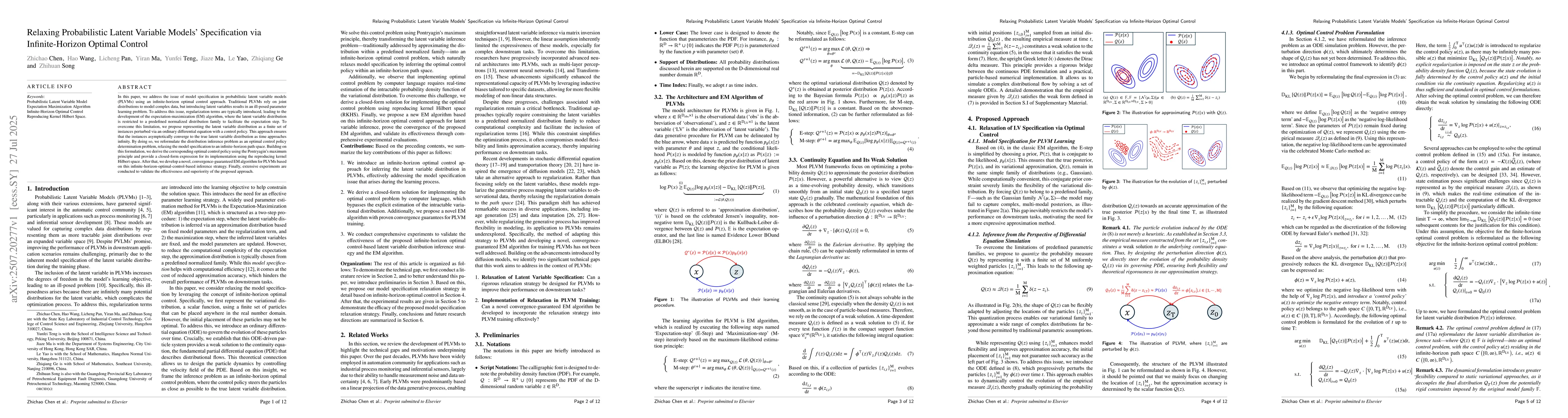 Thumbnail for Relaxing Probabilistic Latent Variable Models' Specification via
  Infinite-Horizon Optimal Control