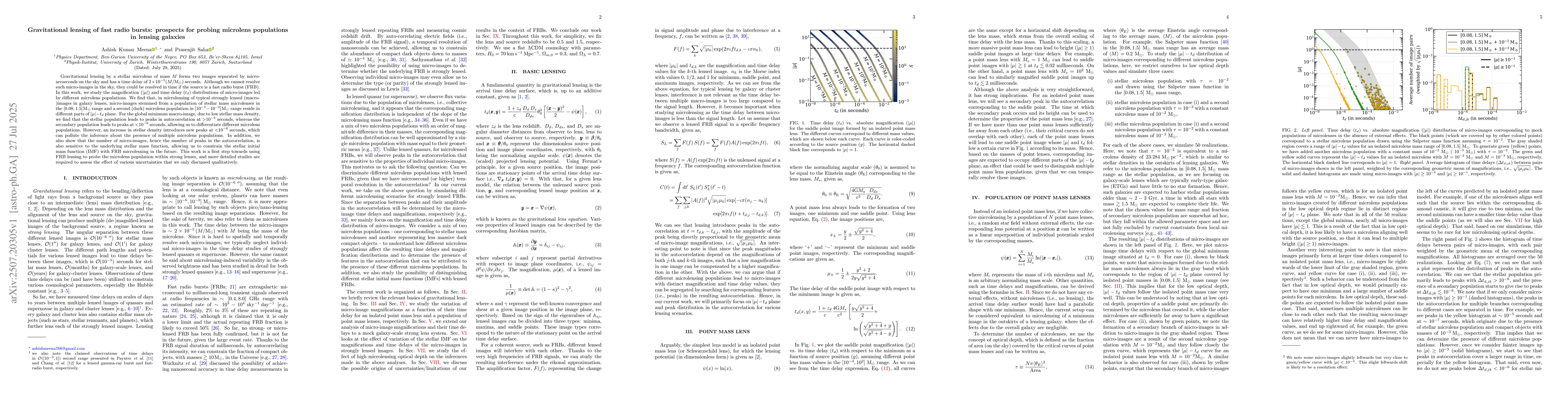 Thumbnail for Gravitational lensing of fast radio bursts: prospects for probing
  microlens populations in lensing galaxies