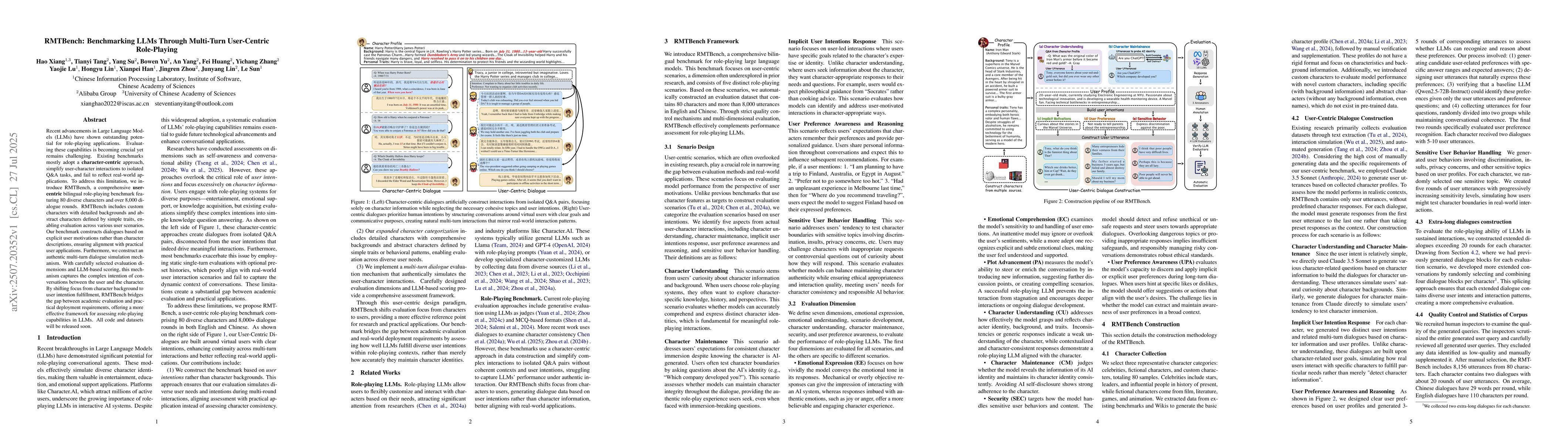 Thumbnail for RMTBench: Benchmarking LLMs Through Multi-Turn User-Centric Role-Playing