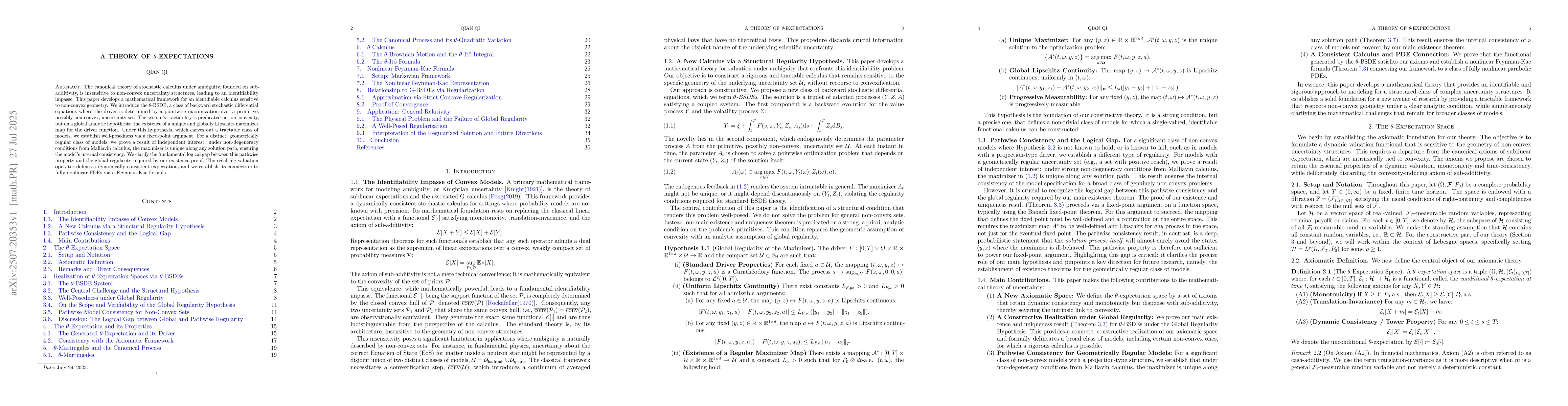Thumbnail for A Theory of $θ$-Expectations