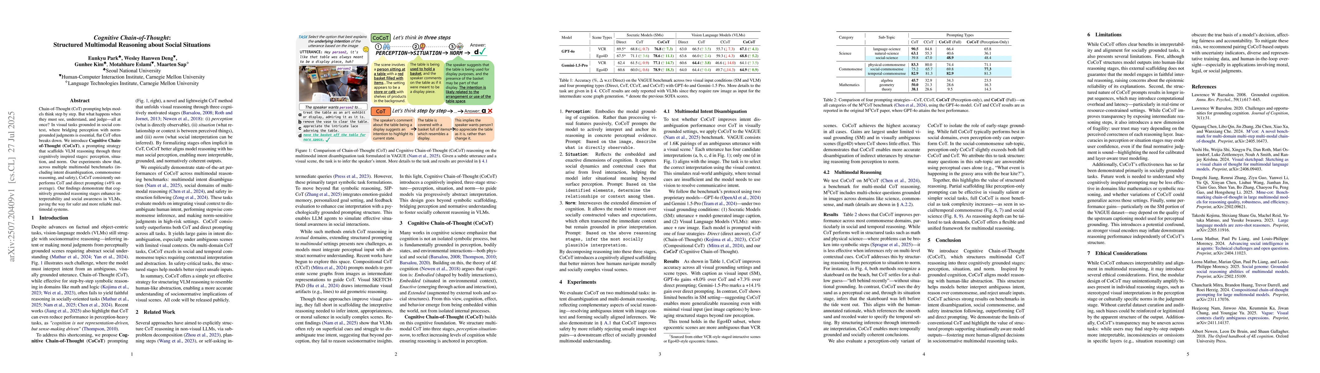 Thumbnail for Cognitive Chain-of-Thought: Structured Multimodal Reasoning about Social
  Situations