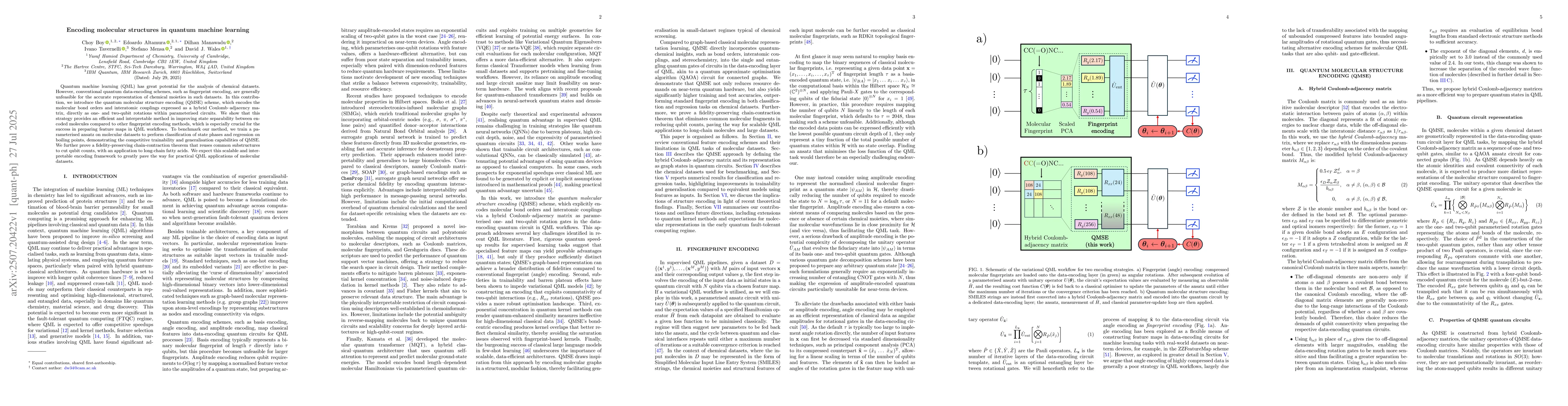 Thumbnail for Encoding molecular structures in quantum machine learning