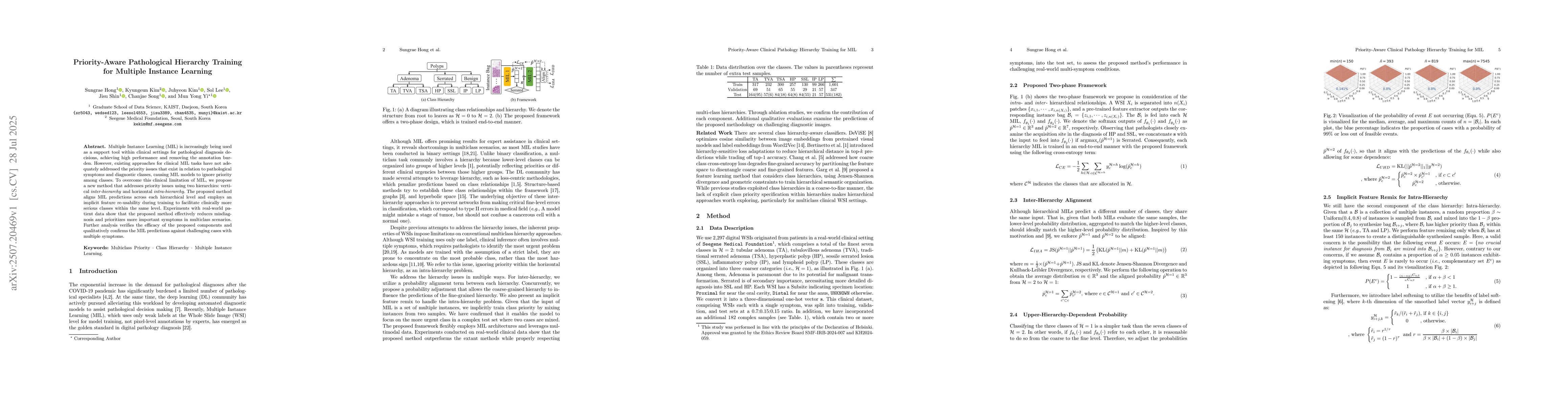 Thumbnail for Priority-Aware Pathological Hierarchy Training for Multiple Instance
  Learning