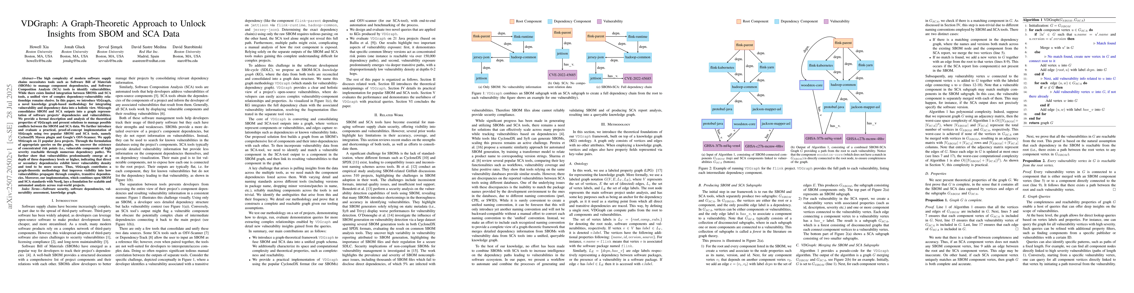 Thumbnail for VDGraph: A Graph-Theoretic Approach to Unlock Insights from SBOM and SCA
  Data