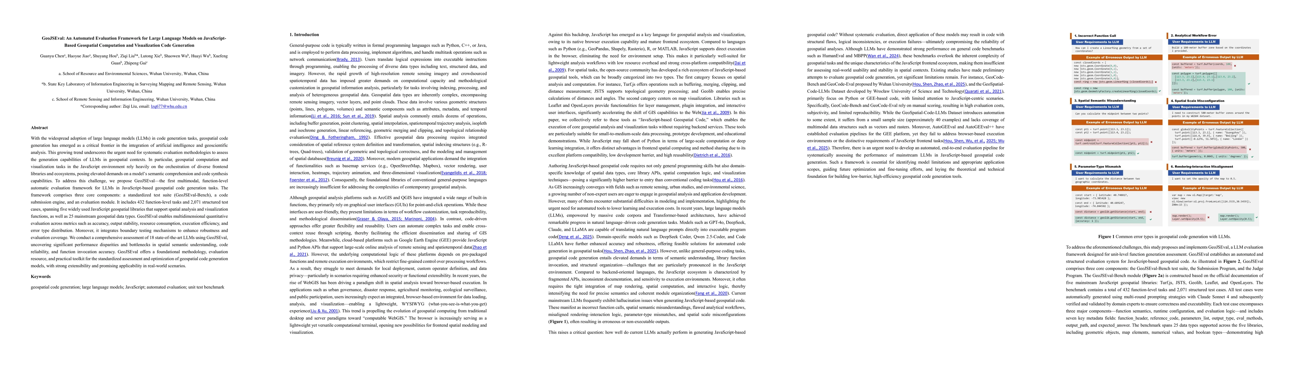 Thumbnail for GeoJSEval: An Automated Evaluation Framework for Large Language Models
  on JavaScript-Based Geospatial Computation and Visualization Code Generation
