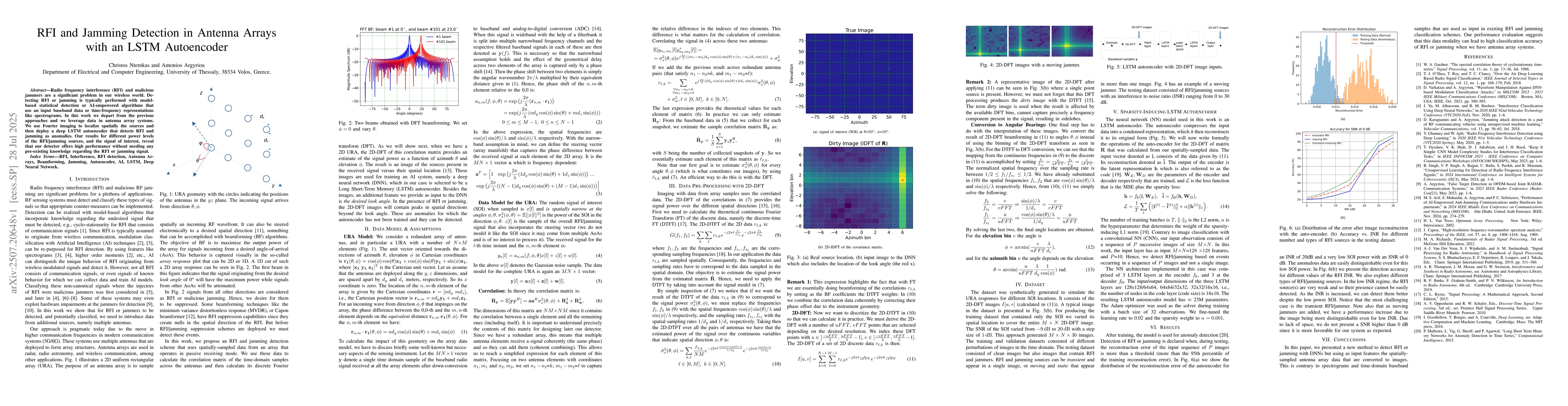 Thumbnail for RFI and Jamming Detection in Antenna Arrays with an LSTM Autoencoder