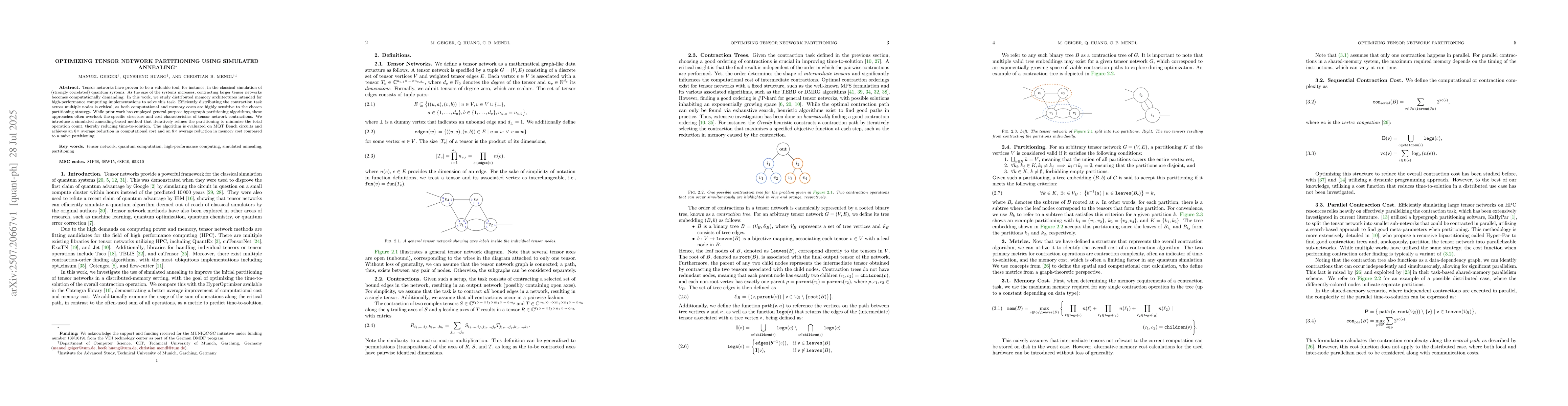 Thumbnail for Optimizing Tensor Network Partitioning using Simulated Annealing