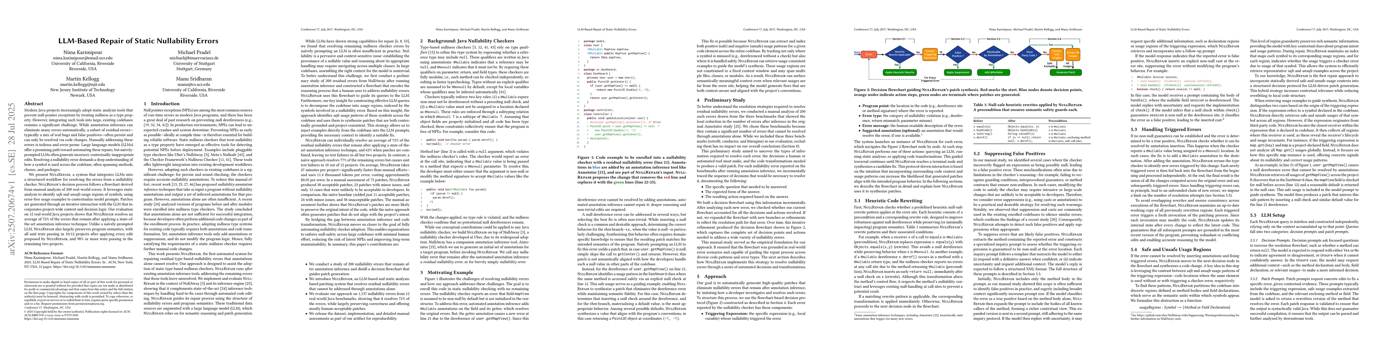 Thumbnail for LLM-Based Repair of Static Nullability Errors