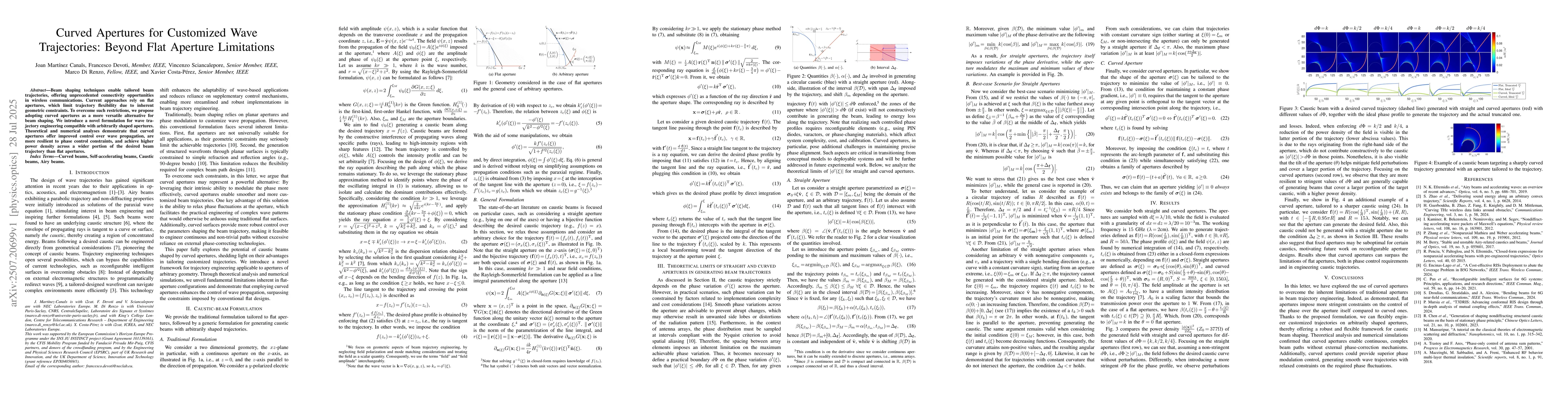 Thumbnail for Curved Apertures for Customized Wave Trajectories: Beyond Flat Aperture
  Limitations