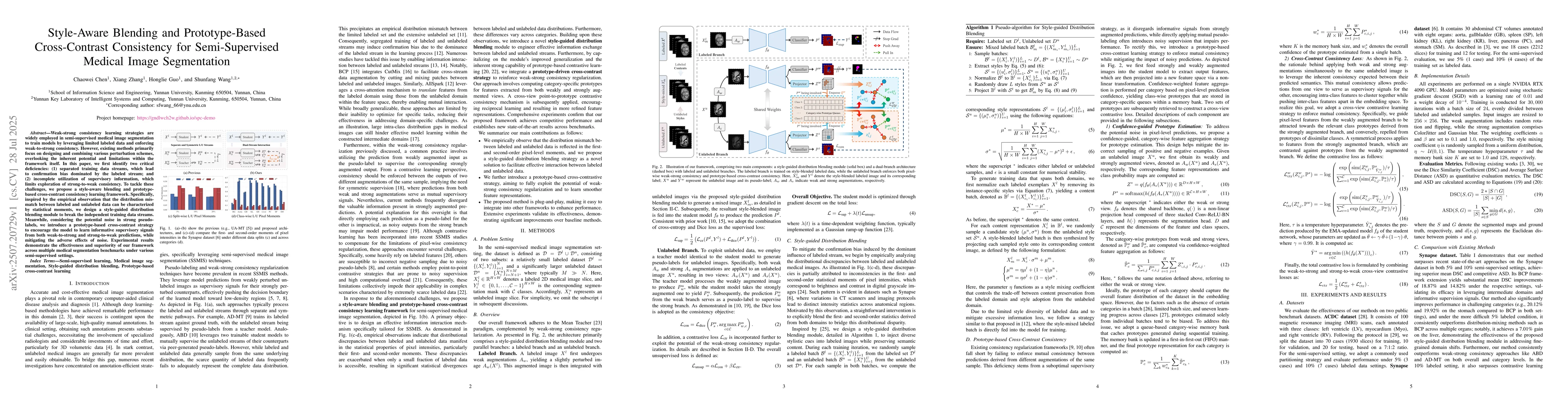 Thumbnail for Style-Aware Blending and Prototype-Based Cross-Contrast Consistency for
  Semi-Supervised Medical Image Segmentation