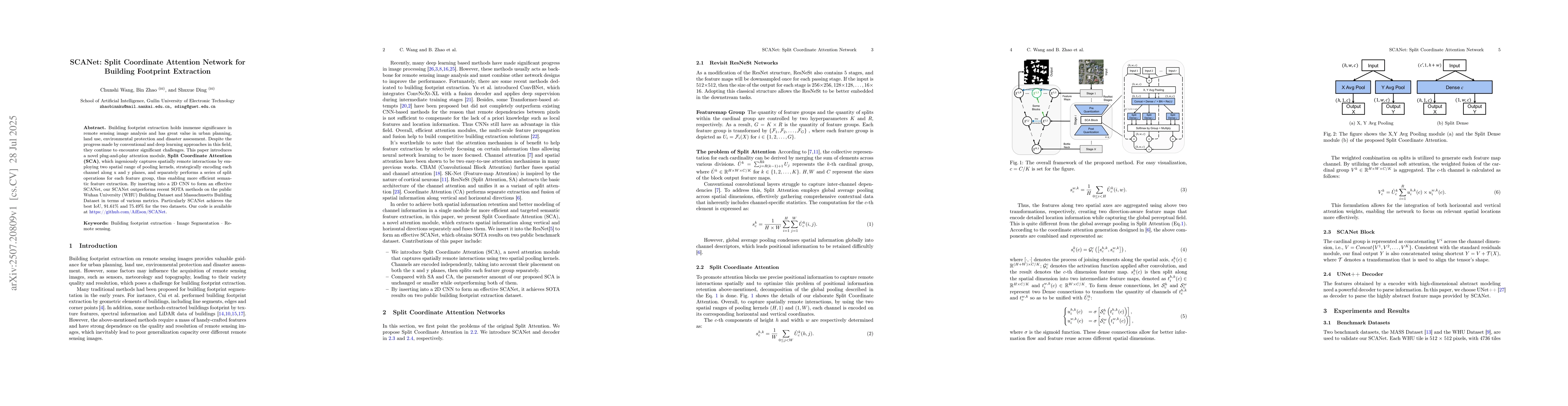 Thumbnail for SCANet: Split Coordinate Attention Network for Building Footprint
  Extraction