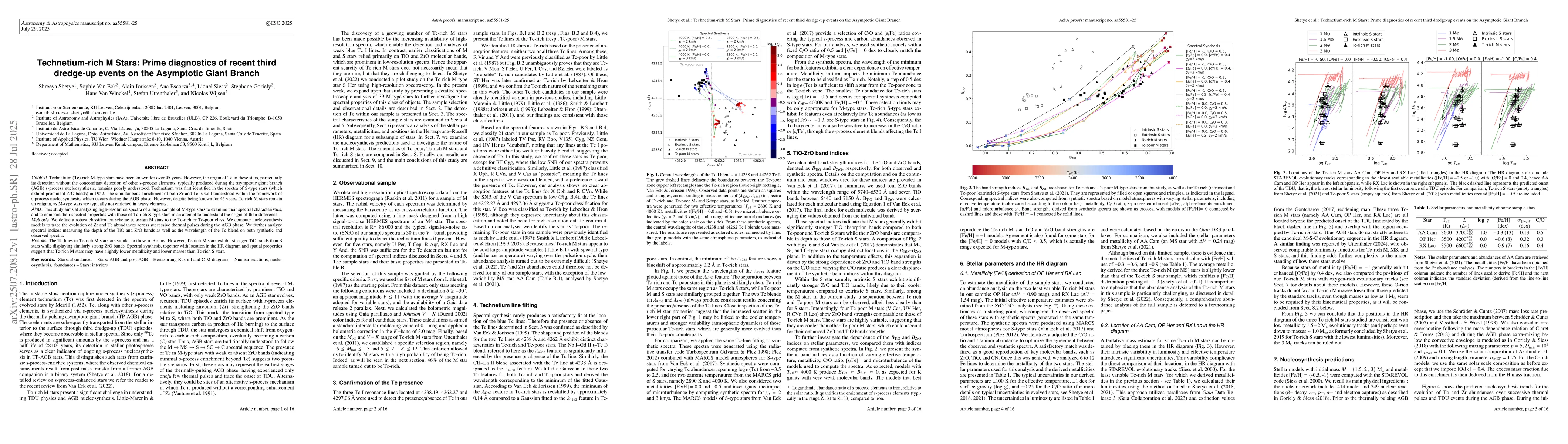 Thumbnail for Technetium-rich M Stars: Prime diagnostics of recent third dredge-up
  events on the Asymptotic Giant Branch